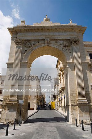 Bogen des Porta Reale, Noto, Sizilien, Italien, Europa