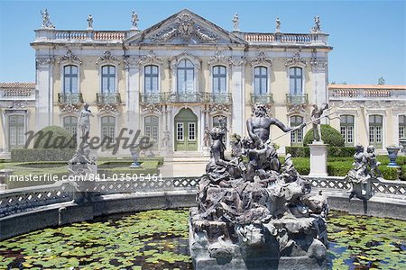 Le Palais de Queluz, autrefois la résidence d'été des rois de Bragance, Queluz, près de Lisbonne, Portugal, Europe & #13,