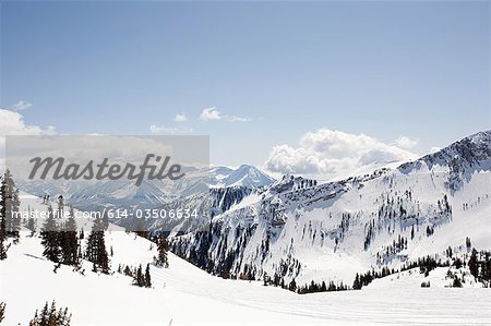 Skigebiet in Utah, usa