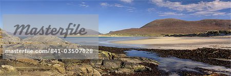 Traigh Luskentyre (Luskentyre beach) from Seilebost, west coast of South Harris, Harris, Outer Hebrides, Scotland, United Kingdom, Europe