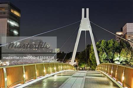 Brücke in Nagoya im Zentrum, Nagoya, Japan