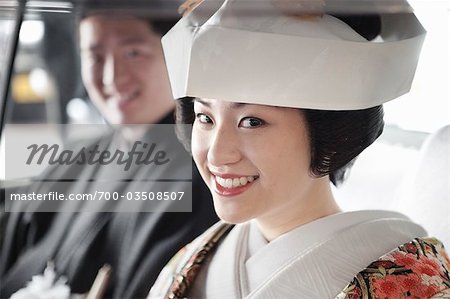 Bride and Groom, Kanazawa, Ishikawa prefecture, Chubu Region, Honshu, Japan