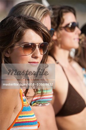 Group of Women on Zuma Beach, Malibu, California, USA