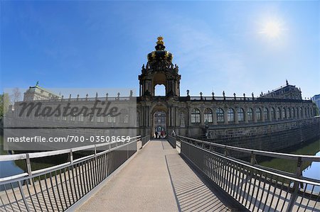 Crown Gate with Bridge, Zwinger Palace, Dresden, Saxony, Germany