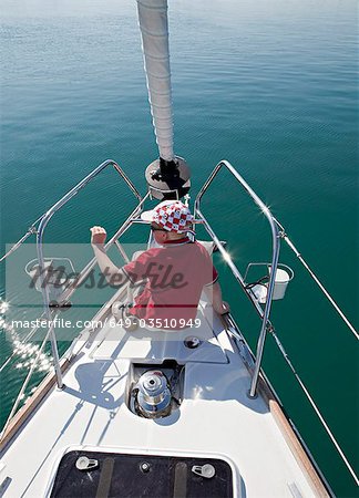 Boy on yacht