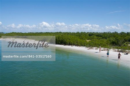 Water dividing Captiva and Sanibel Island, Sanibel on right, Gulf Coast, Florida, United States of America, North America