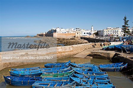 Port de pêche des bateaux, Essaouira, Maroc, l'Afrique du Nord, Afrique Port de pêche des bateaux, Essaouira, Maroc, l'Afrique du Nord, Afrique