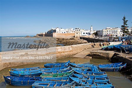 Port with fishing boats, Essaouira, Morocco, North Africa, Africa