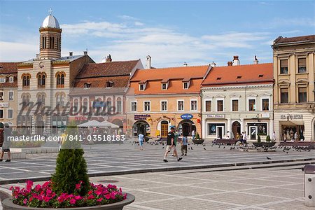 La place Sfatului, Brasov, Transylvanie, Roumanie, Europe