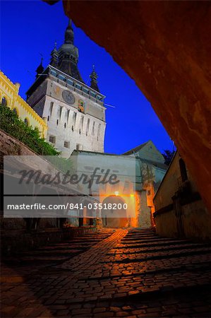 Clock tower, Sighisoara, UNESCO World Heritage Site, Transylvania, Romania, Europe