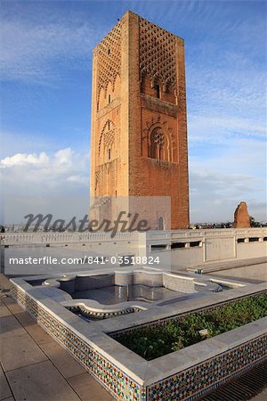 Tour Hassan, Rabat, Maroc, l'Afrique du Nord, Afrique