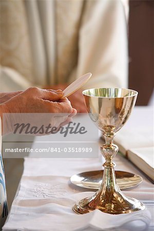 Eucharistie-Feier, Les Sauvages, Rhone, Frankreich, Europa