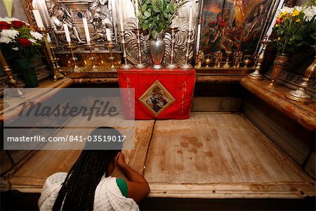 Tombeau de Jésus à l'église du Saint-Sépulcre, vieille ville, Jérusalem, Israël, Moyen-Orient