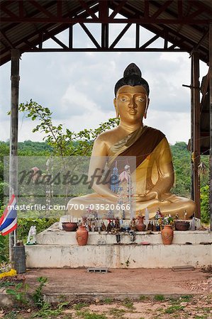 Straßenrand Buddha, Provinz Ubon Ratchathani, Nordost-Thailand