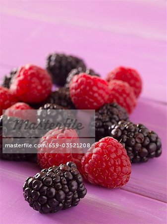 Fresh Raspberries and Blackberries
