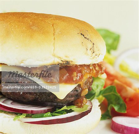 Hamburger with Aberdeen Angus beefburger