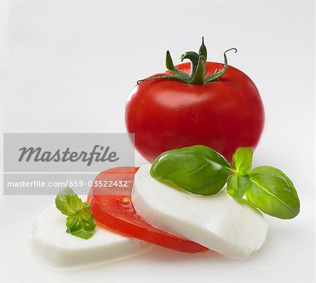 Mozzarella, tomate et basilic