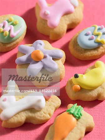 Decorated Easter biscuits