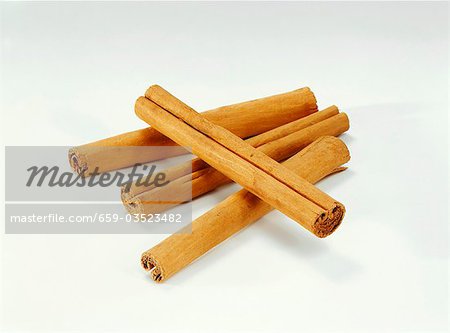Four cinnamon sticks