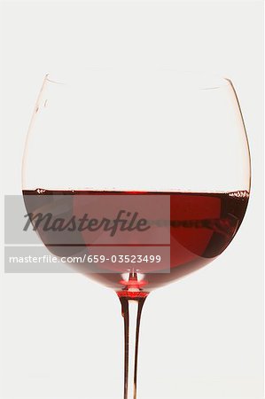 A glass of red wine