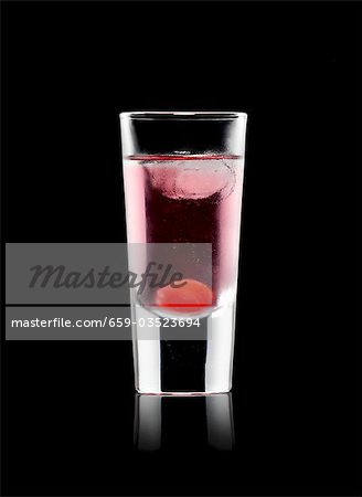 Aladin (Cocktail made with red vermouth, kirsch, grenadine) Aladin (Cocktail made with red vermouth, kirsch, grenadine)
