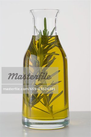 Rosemary oil in carafe