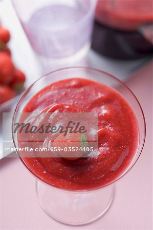 Strawberry Daiquiri (overhead view) Strawberry Daiquiri (overhead view)