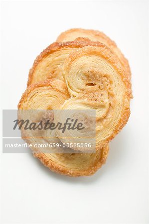 Several palmiers (puff pastry biscuits)