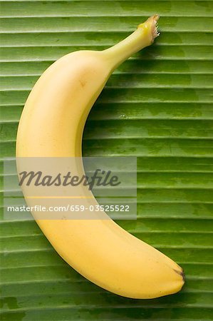 A banana on leaf