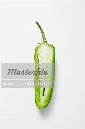 Half a green chilli Half a green chilli