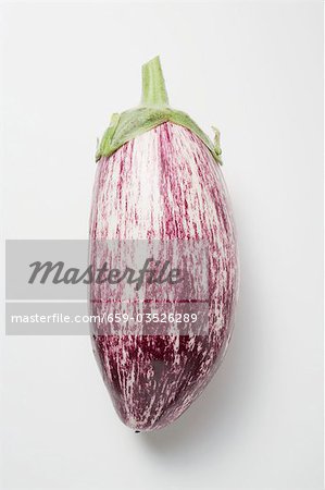 Purple and white striped aubergine