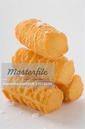 Several potato croquettes with salt
