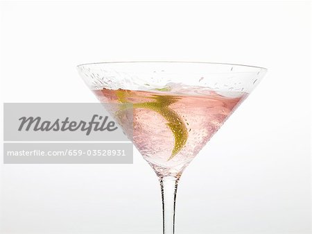 Cosmopolitan with lime zest