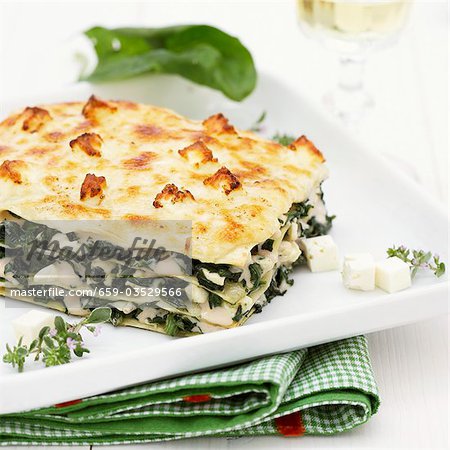 Spinach and sheep's cheese lasagne Spinach and sheep's cheese lasagne