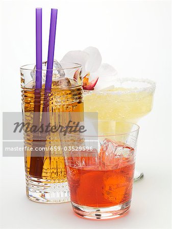 Trois différents cocktails