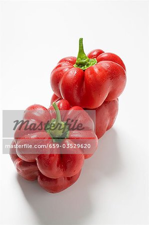 Several red tomato peppers Several red tomato peppers