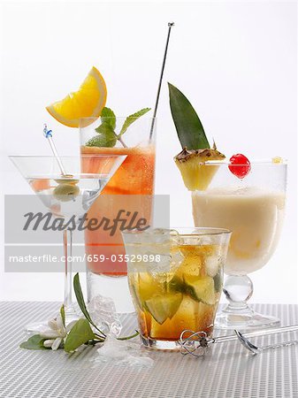 Quatre différents cocktails