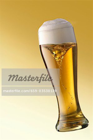 Glass of wheat beer Glass of wheat beer