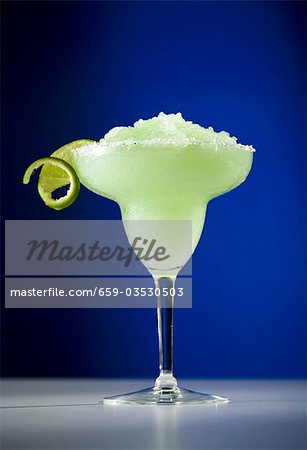 Frozen Lime Margarita with Lime Garnish Frozen Lime Margarita with Lime Garnish