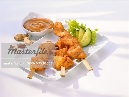 Satay with peanut sauce