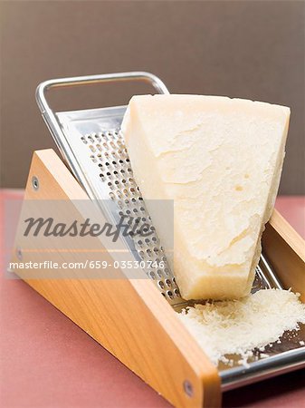 Parmesan on cheese grater