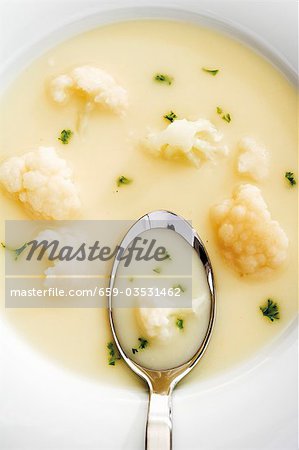 Cauliflower soup (detail)