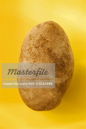 Whole Potato on Yellow