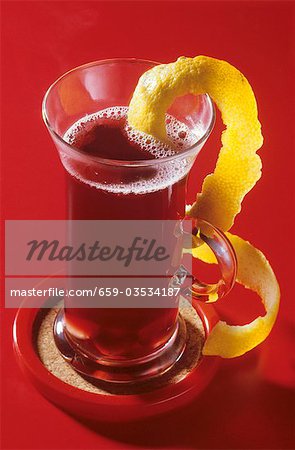 Fruit tea with orange peel