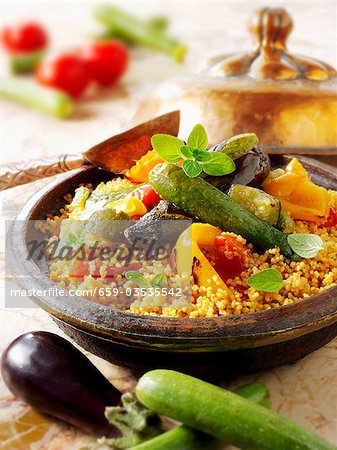 Couscous with fried vegetables