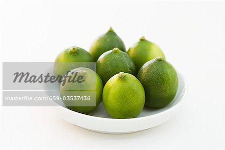 Several limes on plate