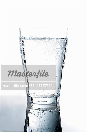 A glass of mineral water