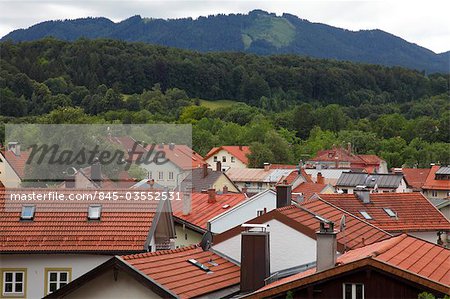 Bad Tolz, Bavaria, view over rooftops