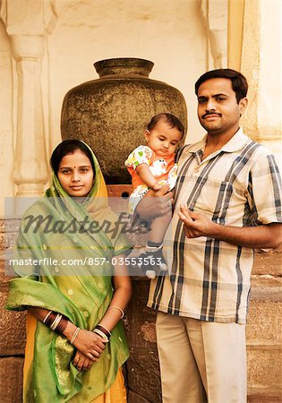 Portrait of a family in a fort, Meherangarh Fort, Jodhpur, Rajasthan, India