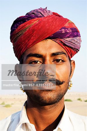 Portrait d'un jeune homme, Jaisalmer, Rajasthan, Inde